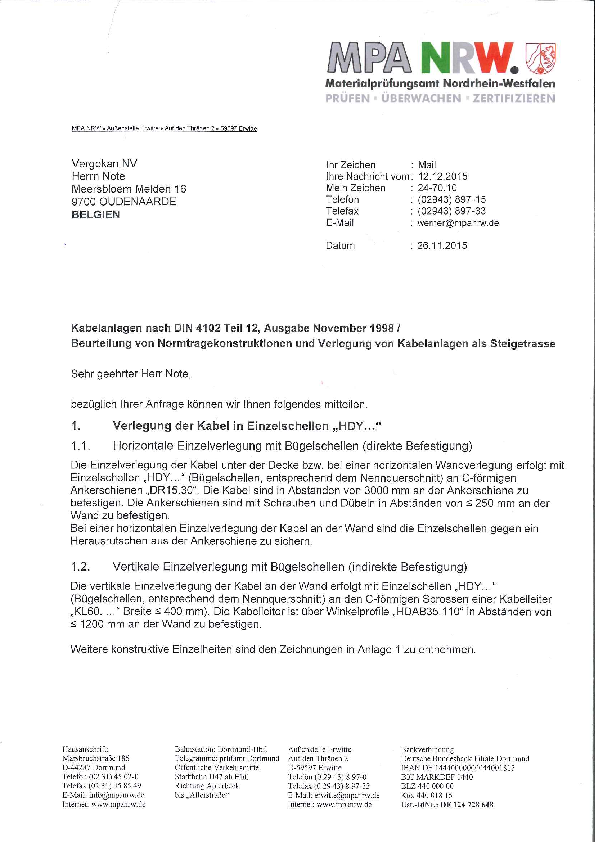 VERGOKAN_Functiebehoud_beoordeling_24_70_10_vanaf_26_11_2015_Kabelklemmen_en_stijgladders
